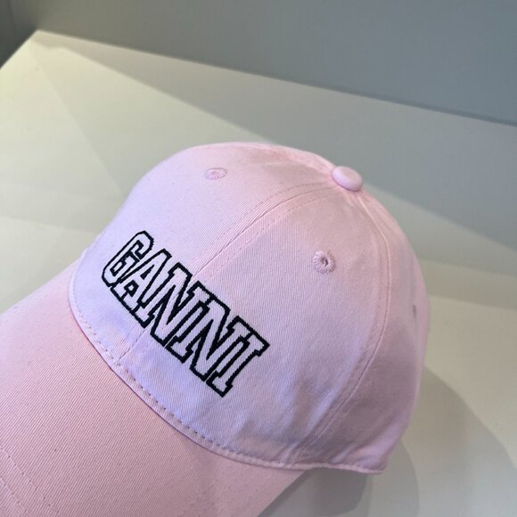 Ganni Light Pink Baseball Cap - Picture 4 of 8